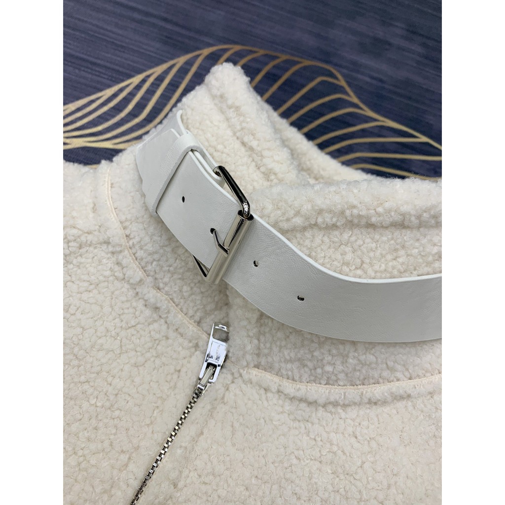 Áo khoác len B@lenciaga shearling jacket ss20