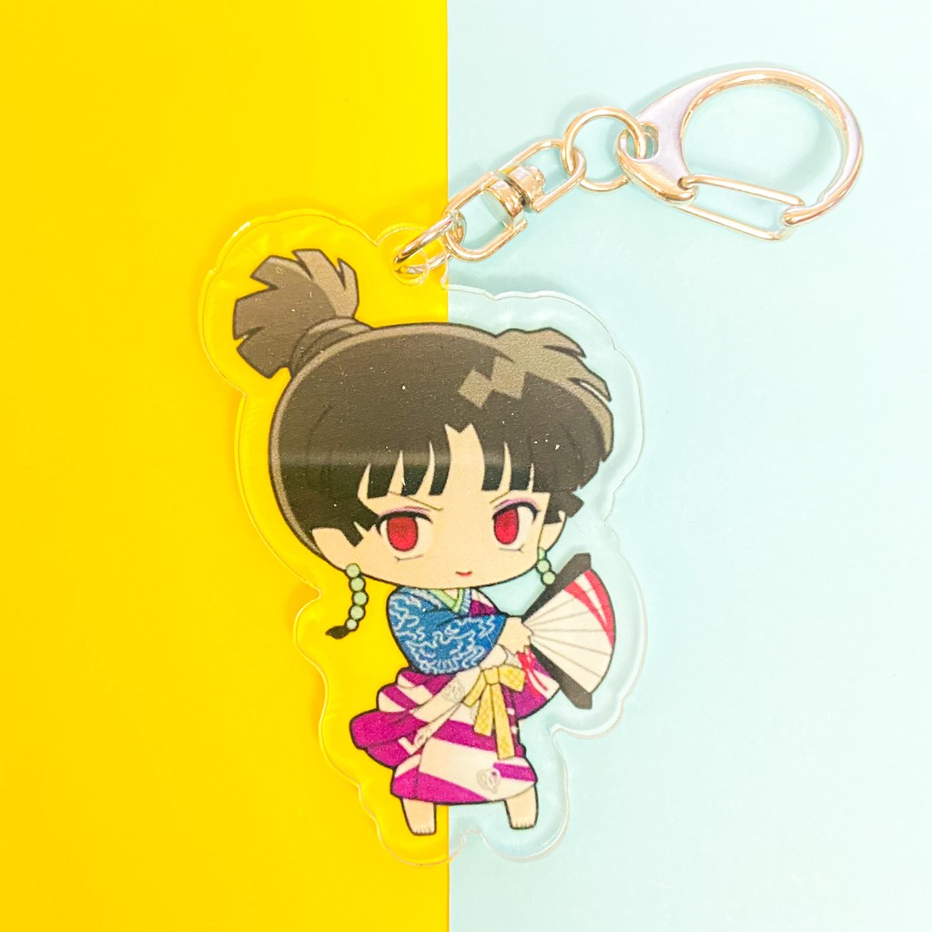 ( Mica trong acrylic ) Móc khóa INUYASHA KHUYỂN DẠ XOA VER TRANG PHỤC quà tặng xinh xắn dễ thương in hình anime chibi