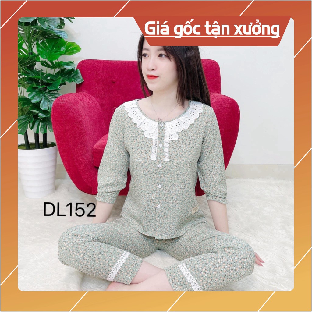 đồ bộ nữ ,đồ bộ mặc nhà ,đồ ngủ tay lỡ phối ren trước sang trọng