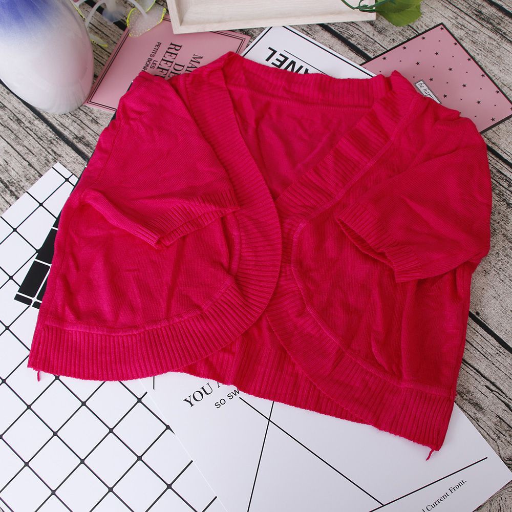 Áo khoác len lửng tay ngắn thanh lịch dành cho nữ | BigBuy360 - bigbuy360.vn