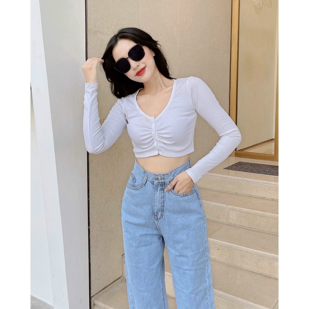 Quần Jeans Baggy Lưng Cao Ống Suông, Quần Jeans Baggy Nữ Ống Rộng, Quần Jeans Baggy Nữ Cạp Cao Ống Rộng
