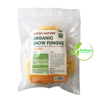 Nấm tuyết hữu cơ green nature 100g - organic snow fungus