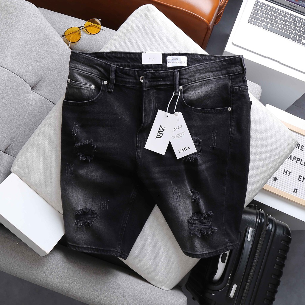 [bigsize < 120kg] QUẦN SHORT JEAN NAM BIGSIZE - tông đen xám