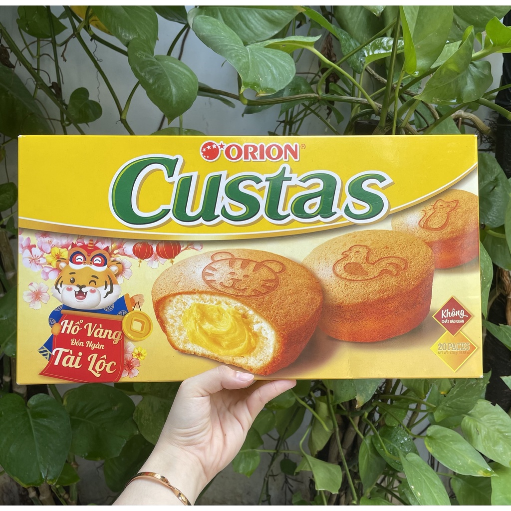 Bánh Custas Orion Kem Trứng (Hộp 20 cái + túi giấy)