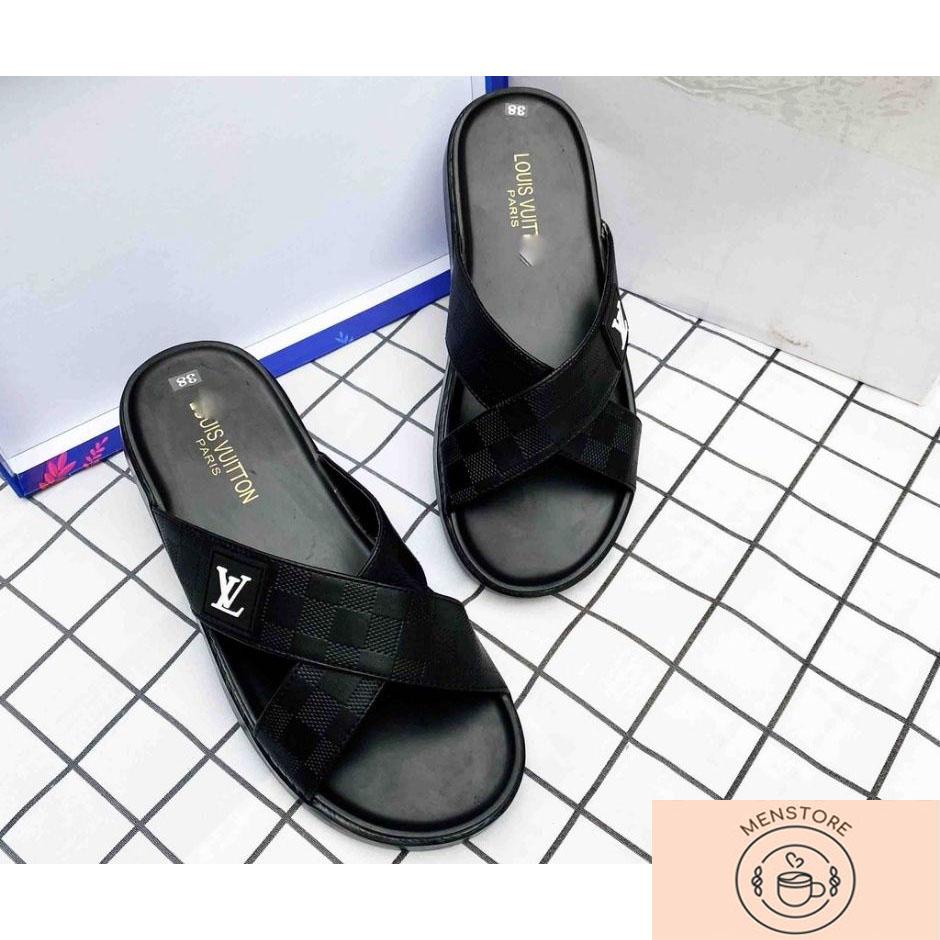 Dép quai ngang+quai chéo nam nữ dép L.V chính hãng hot trend 2022