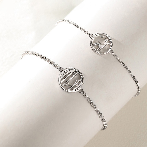 Vòng Tay Hình Hươu / Cá Voi Thời Trang Hàn Quốc Thích Hợp Làm Quà Tặng Valentine