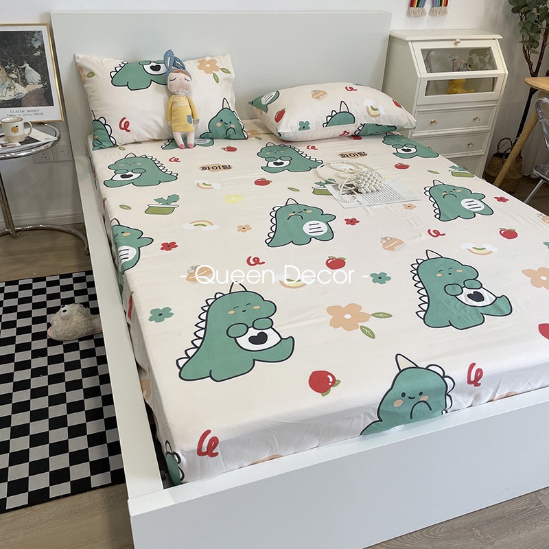 Bộ ga giường cotton poly, ga gối Kí Túc Xá kích thước 80x190cm, ga giường đơn, ga chun KTX | BigBuy360 - bigbuy360.vn