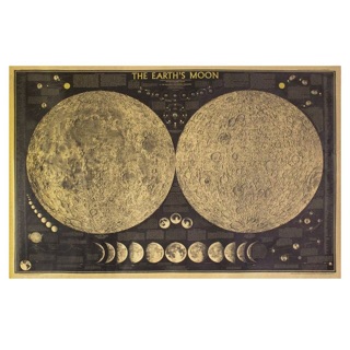 Poster Moon Map