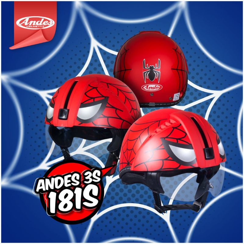 Mũ bảo hiểm trẻ em có kính Andes 181S chính hãng, bảo hành 12 tháng