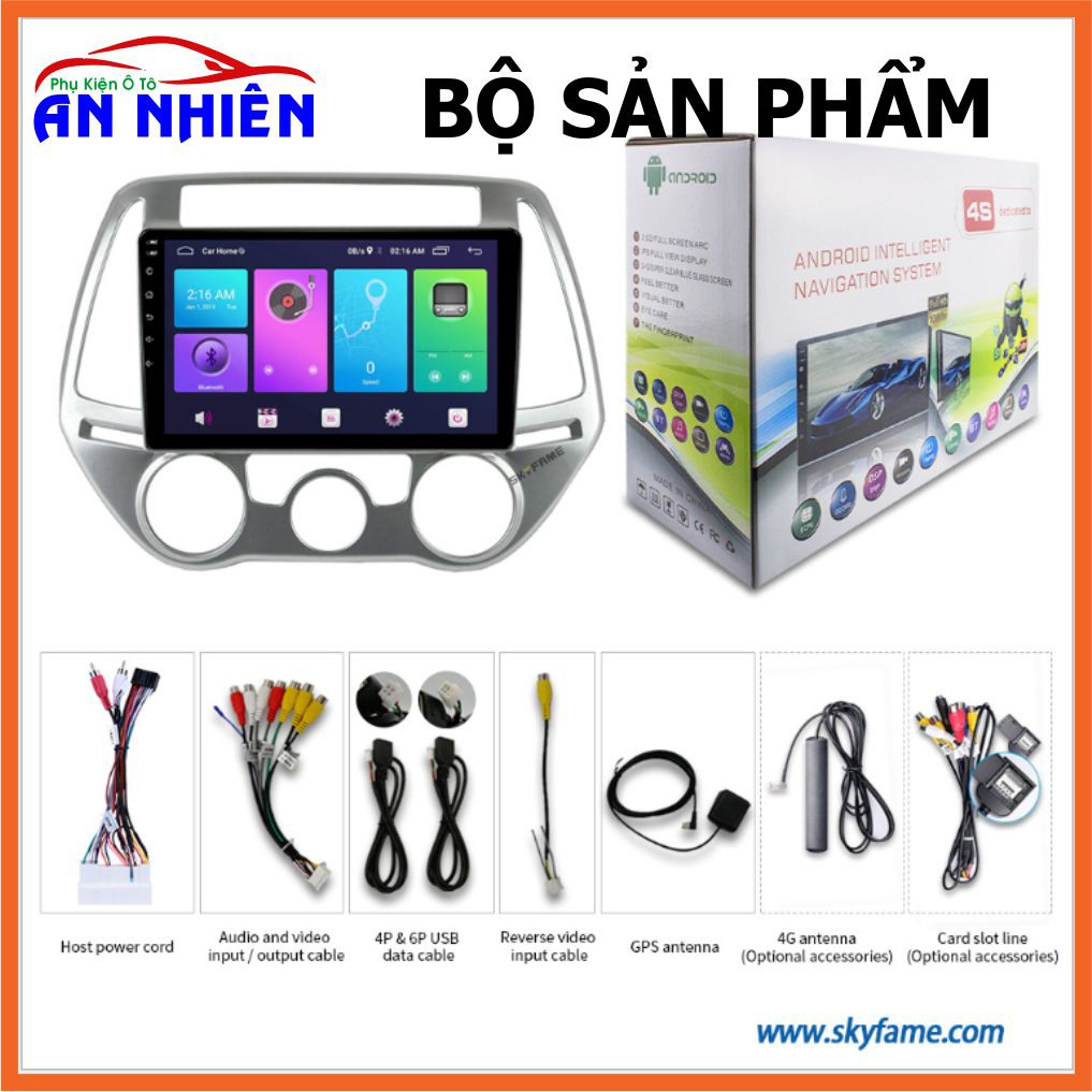 Màn Hình Android 9 inch Cho HYUNDAI  I20 2012-2014 - Đầu DVD Chạy Android Kèm Mặt Dưỡng Giắc Zin Huyndai I20