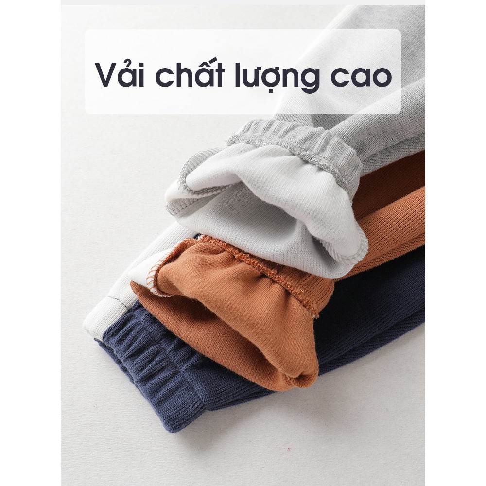 QUẦN NỈ DÀI BO GẤU CHO BÉ TRAI MẶC THU ĐÔNG