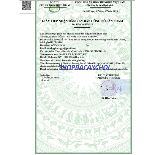 Viên uống bổ não Nature's Bounty Ginkgo Biloba 60mg 60 viên | BigBuy360 - bigbuy360.vn