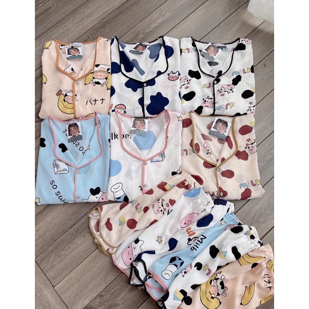 set đồ bộ bò sữa chất lụa Hàng thiết kế Việt Trinh Boutique