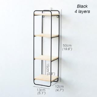 Kệ để đồ 3/4 tầng hình chữ nhật bằng kim loại gắn tường đa năng tiện dụng