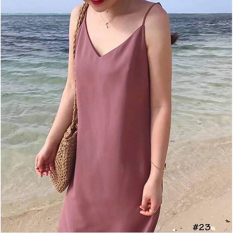 Đầm 2 dây lụa nhiều màu | BigBuy360 - bigbuy360.vn