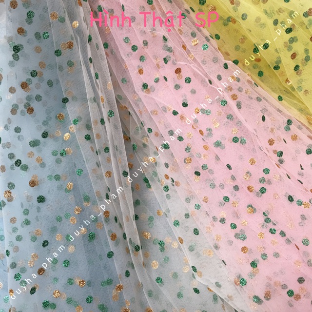 🥨VẢI LƯỚI CHẤM BI KIM TUYẾN XINH XINH 🥨