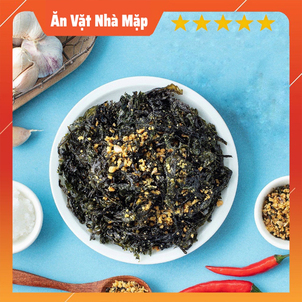 Rong Biển Cháy Tỏi Mè loại 1 có thể ăn chay, giảm cân - Hủ 200g