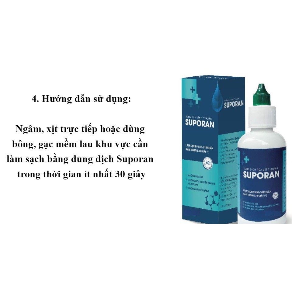Dung dịch rửa vết thương Suporan Spray (Chai 100ml) [sopuran, nacurgo, povidine]