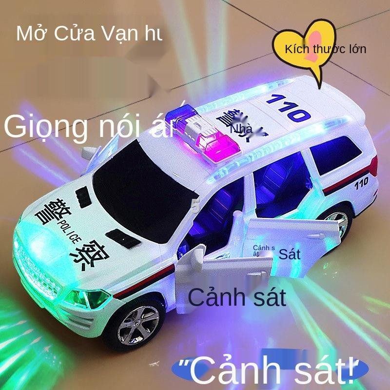 Sbán chạy kiểu mới đồ chơi trẻ em xe cảnh sát ngoại cỡ mở cửa xe cảnh sát xe điện đồ chơi đa năng mô hình xe hơi nhạc nh