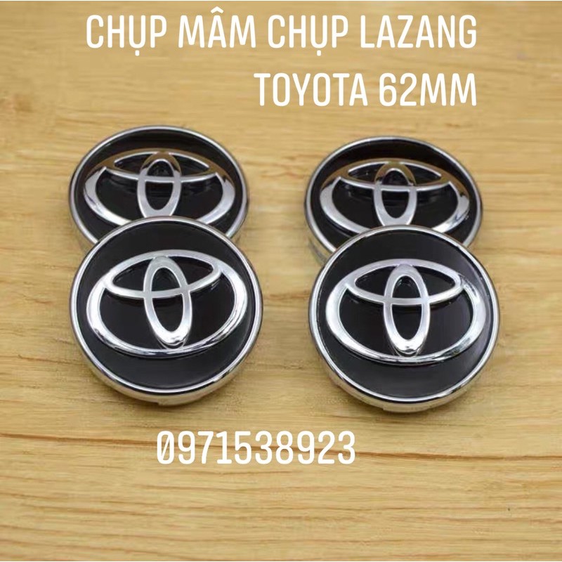 chụp lazang chụp mâm 62mm Cho Toyota Camry Yaris Corolla altis vios innova  hàng oem loại xịn đẹp.