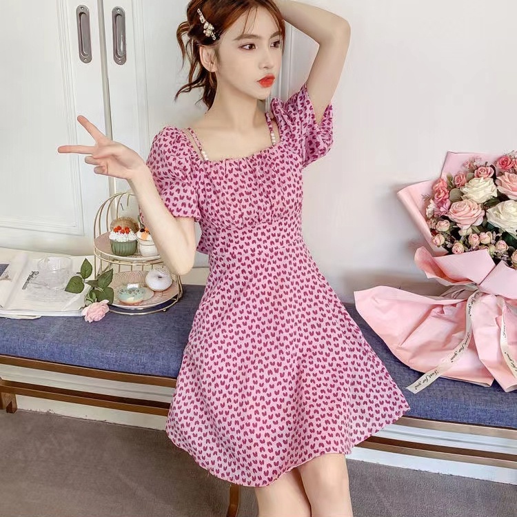 Đầm Hoa Hai Dây Thời Trang Mùa Hè Hàn Quốc Dành Cho Nữ