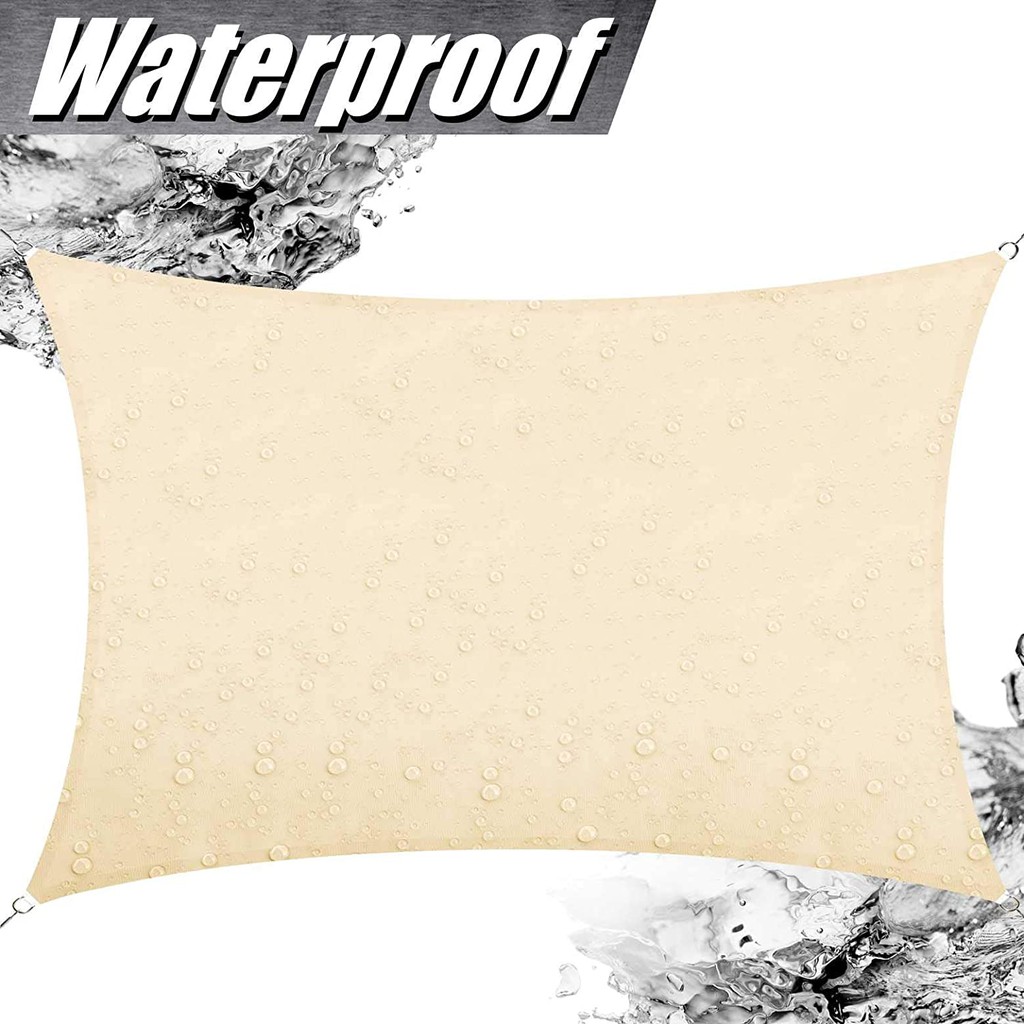 Tấm Che Nắng Bằng Polyester 95% UV 420D Hình Chữ Nhật Chống Thấm Nước Cho Sân Vườn Ngoài Trời