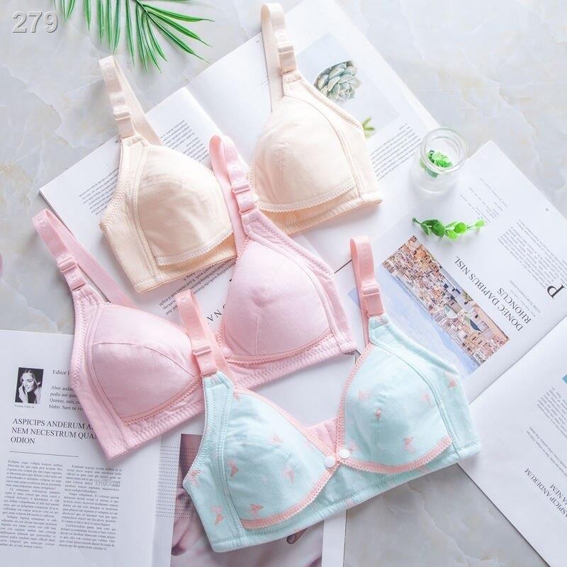 lót cho con bú bà bầu không vòng thép khóa trước sau sinh cotton nguyên chất