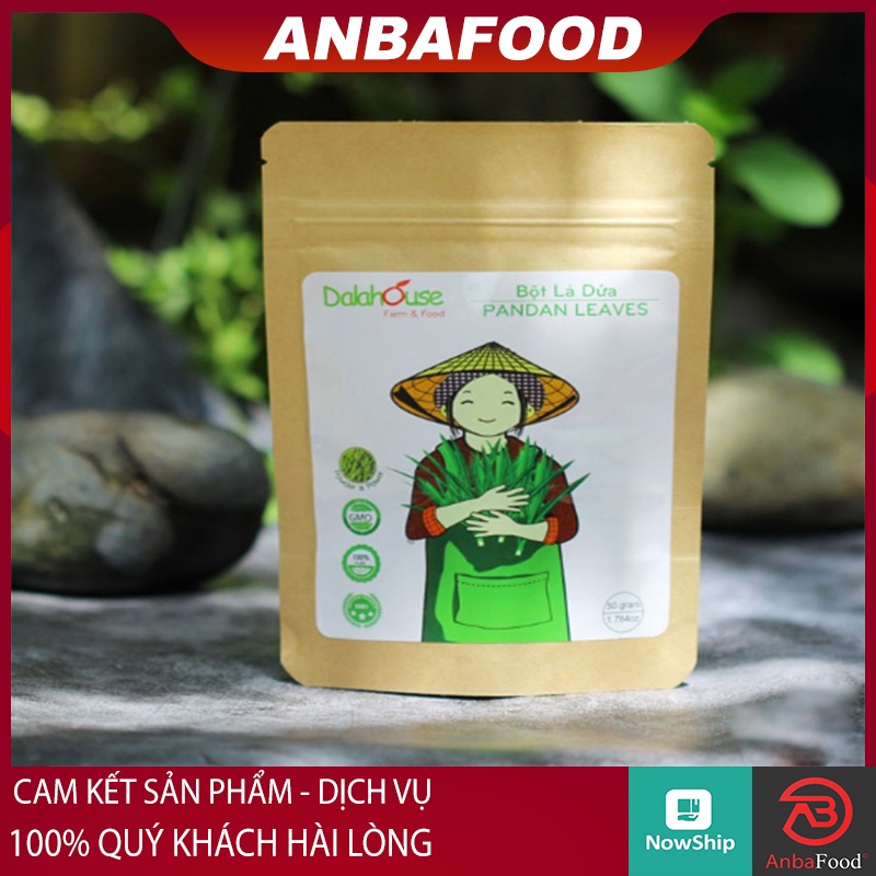 Bột lá dứa nếp Dalahouse 50g