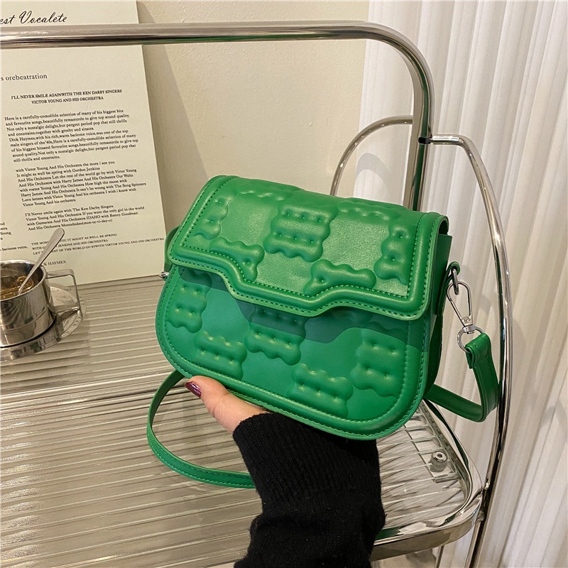 Túi Đeo Vai Cỡ Nhỏ Kết Cấu Yên Ngựa Thời Trang Mùa Xuân Cao Cấp Cho Nữ