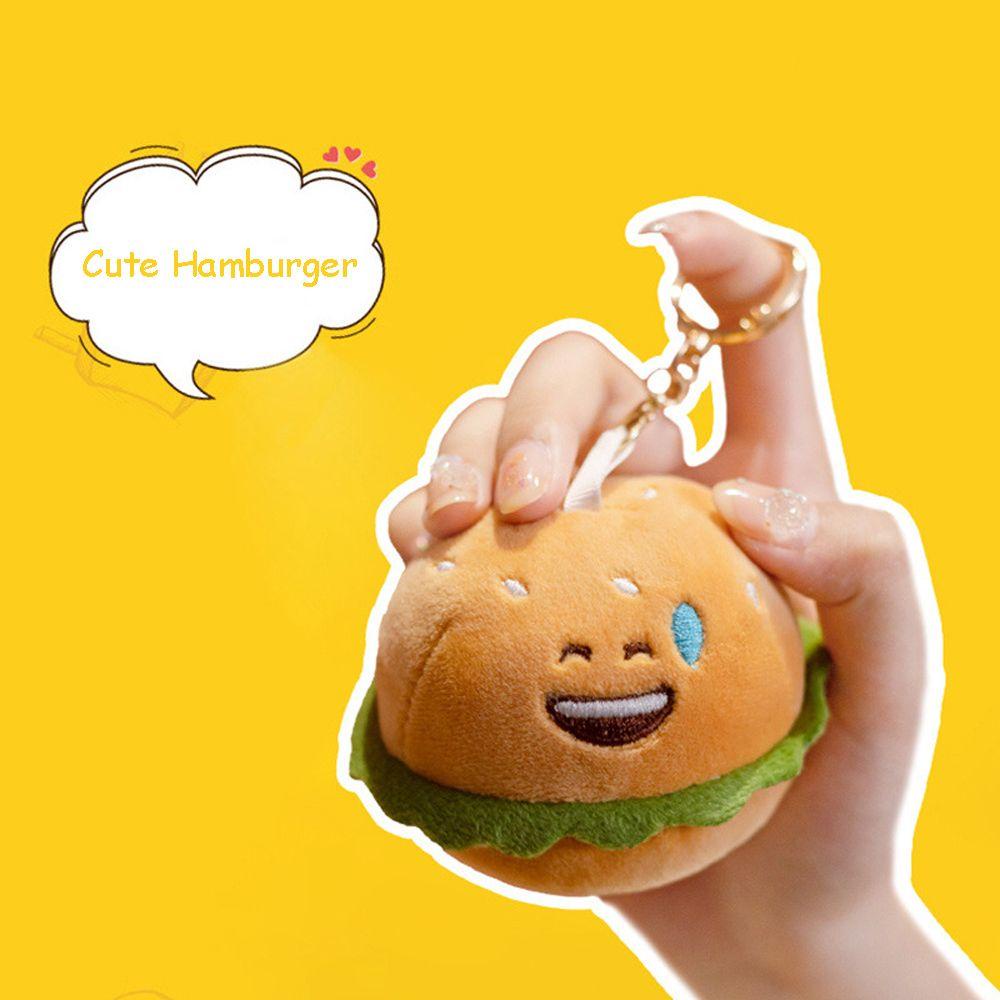 Móc Khóa Hình Hamburger Nhồi Bông Xinh Xắn