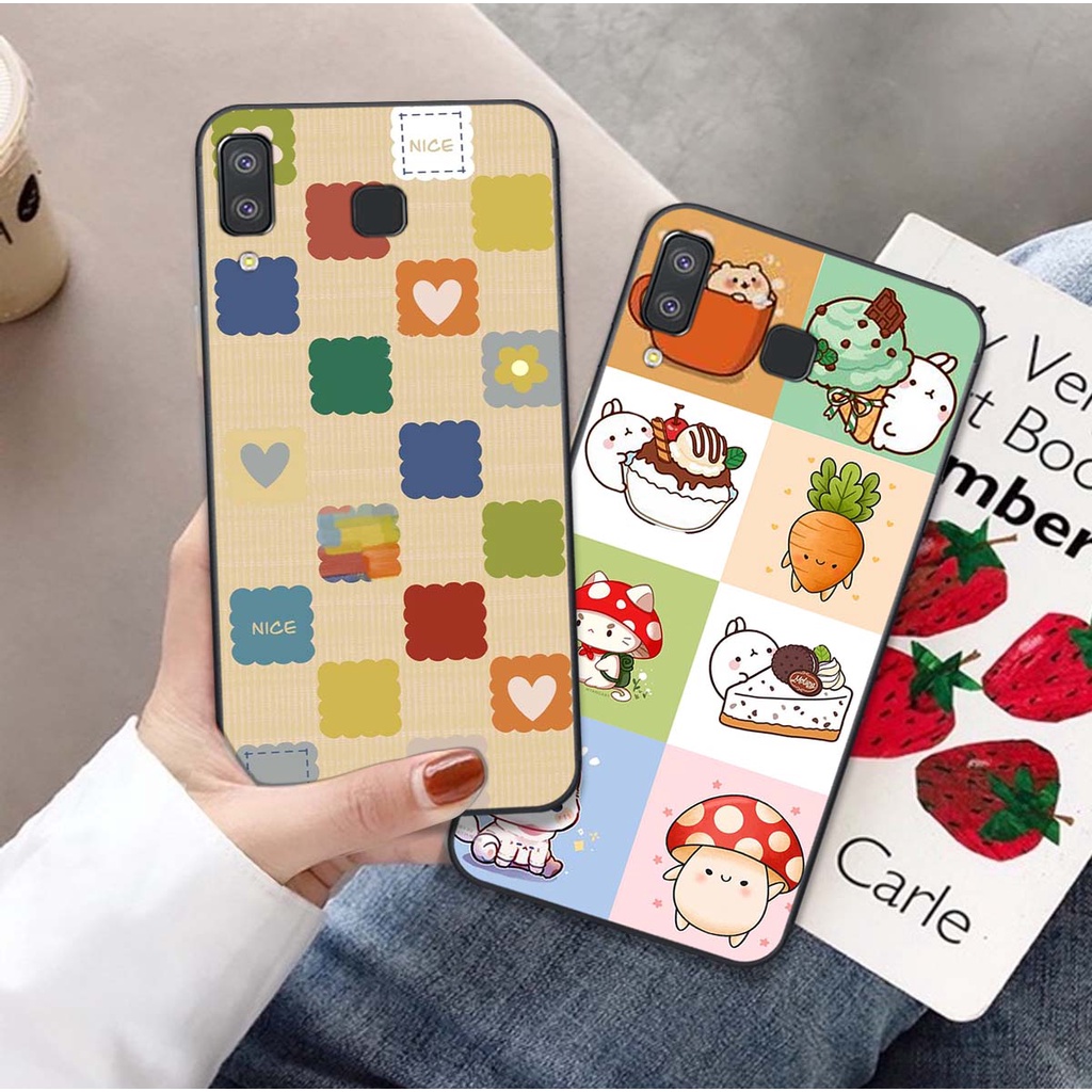 Ốp điện thoại samsung  a8 star in hình kẻ sọc cute dễ thương