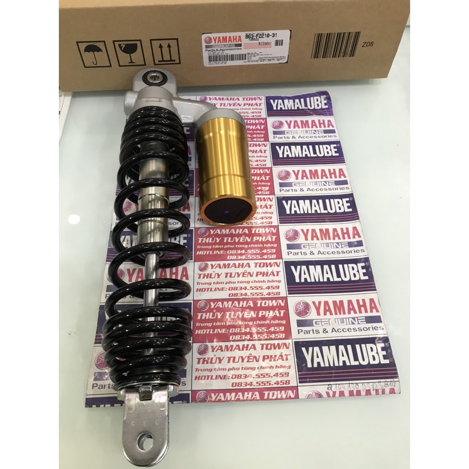 Cụm giảm xóc sau NVX đen có bình dầu vàng zin chính hãng yamaha