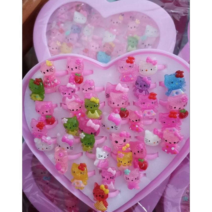 🔥Xả Hàng🔥 Nhẫn Nhựa Đồ Chơi. Nhẫn Mèo Helo Kitty Xinh Xắn, Dễ Thương