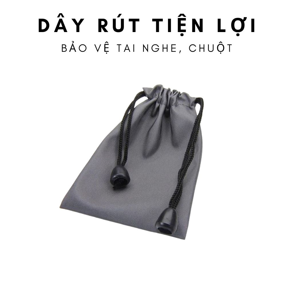 Túi dây rút chống nước cho tai nghe, chuột máy tính 7x11cm