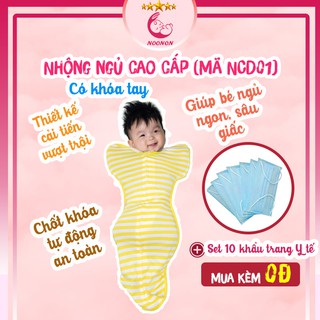 Nhộng Chũn NOONON Cao Cấp 💖𝑭𝑹𝑬𝑬𝑺𝑯𝑰𝑷 💖 Quấn Chũn Giúp Bé Ngủ Ngon -Túi Ngủ Cho Bé Từ 2 Tháng Tới 6 Tháng– NCD01