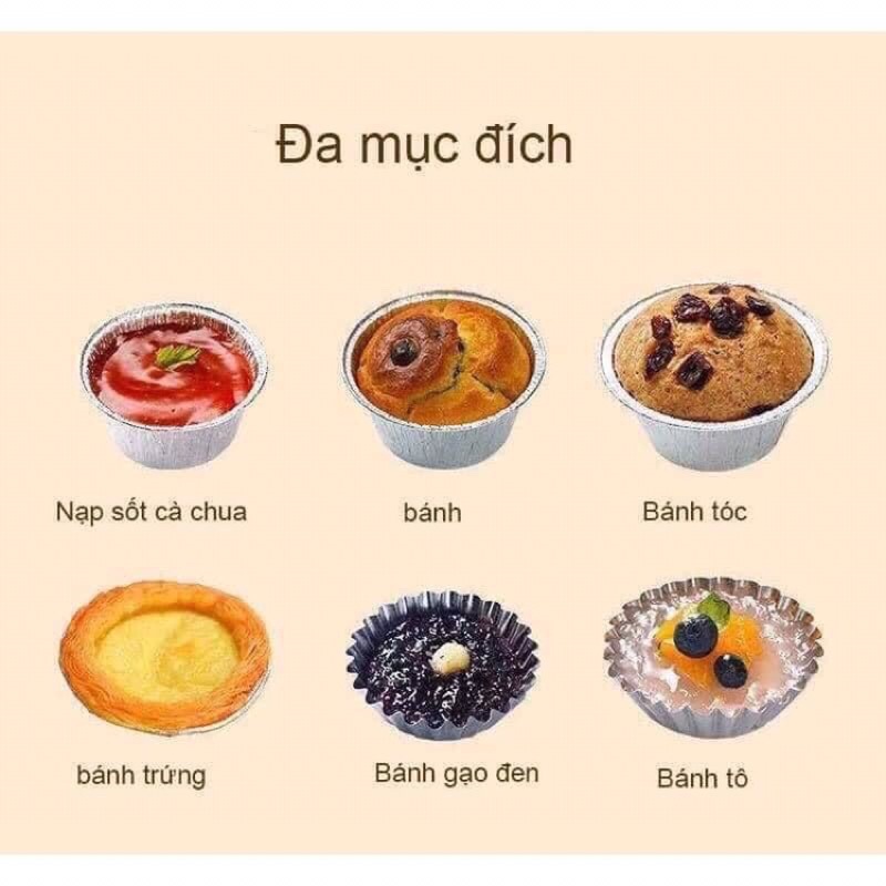 Set 10 khuôn bạc nướng bánh, làm thạch