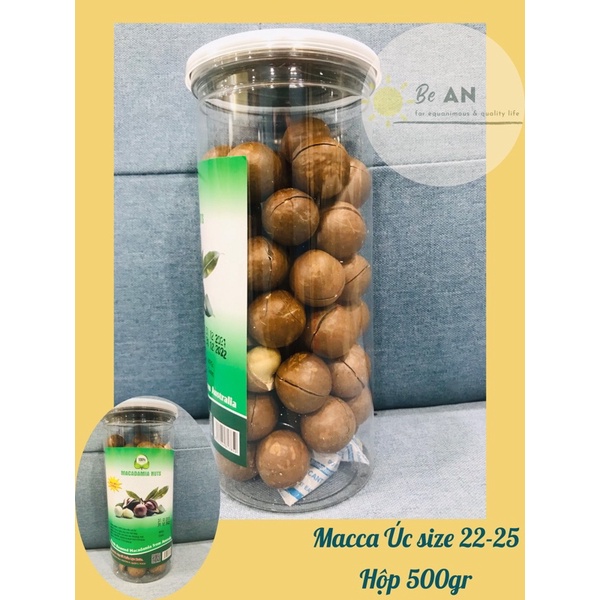 Hạt Macca Úc 500gr sấy nứt vỏ size 22-25