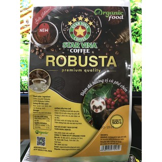 Cà phê Robusta Hạt Rang Mộc Nguyên Chất 500Gr - Pha Phin, Pha Máy