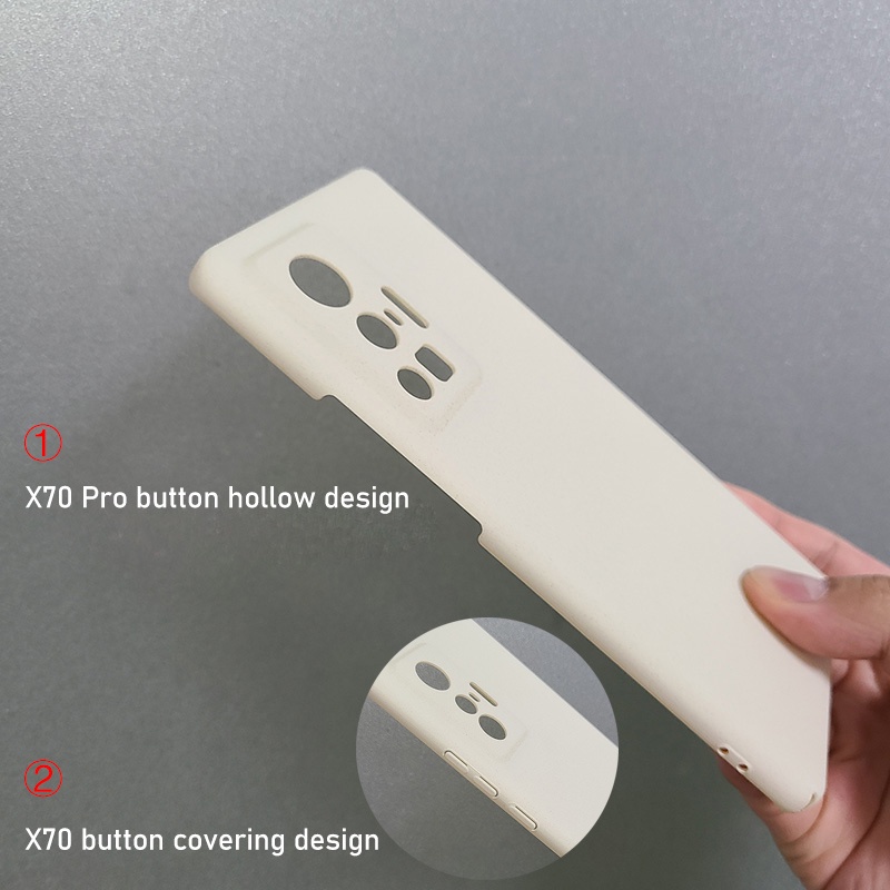Ốp đIện thoạI TPU PC mỏng bề mặt cát cho VIVO X70 X60 X50 PRO PLUS X70 PRO