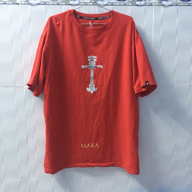 DIRTYCOINS / ÁO MAKA ĐỎ SIZE L COND 9.8
