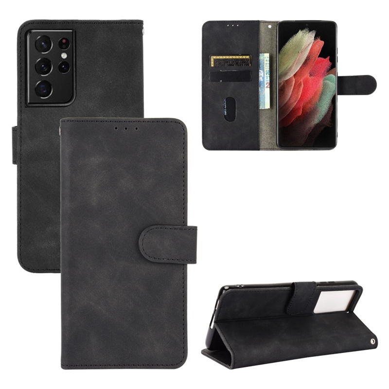 Ốp điện thoại da kiểu ví lật có nhiều ngăn đựng thẻ cho samsung note 20 ultra 10 plus s21 fe s10 e 5g