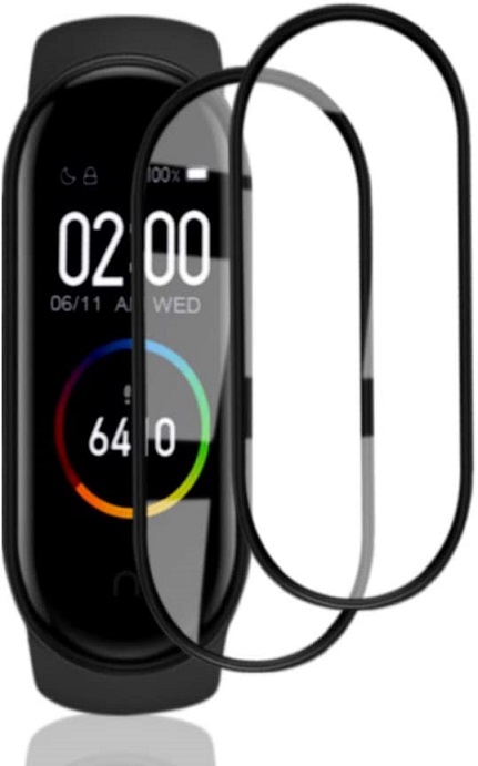 Bộ 2 miếng dán bảo vệ màn hình vòng đeo tay thông minh bằng PET trong suốt dành cho Xiaomi Mi Band 5/ Mi Band 4