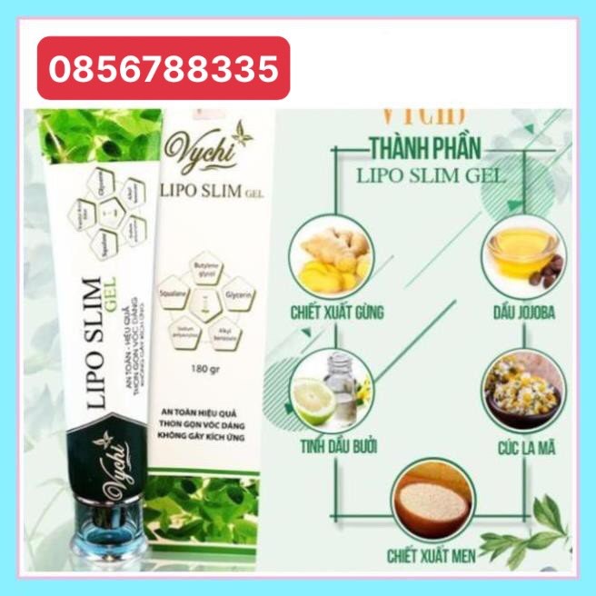 [CHÍNH HÃNG] Kem tan mỡ, giảm mỡ bụng sau sinh  Lipo Slim- Vychi chiết xuất 100% thiên nhiên lành tính và an toàn