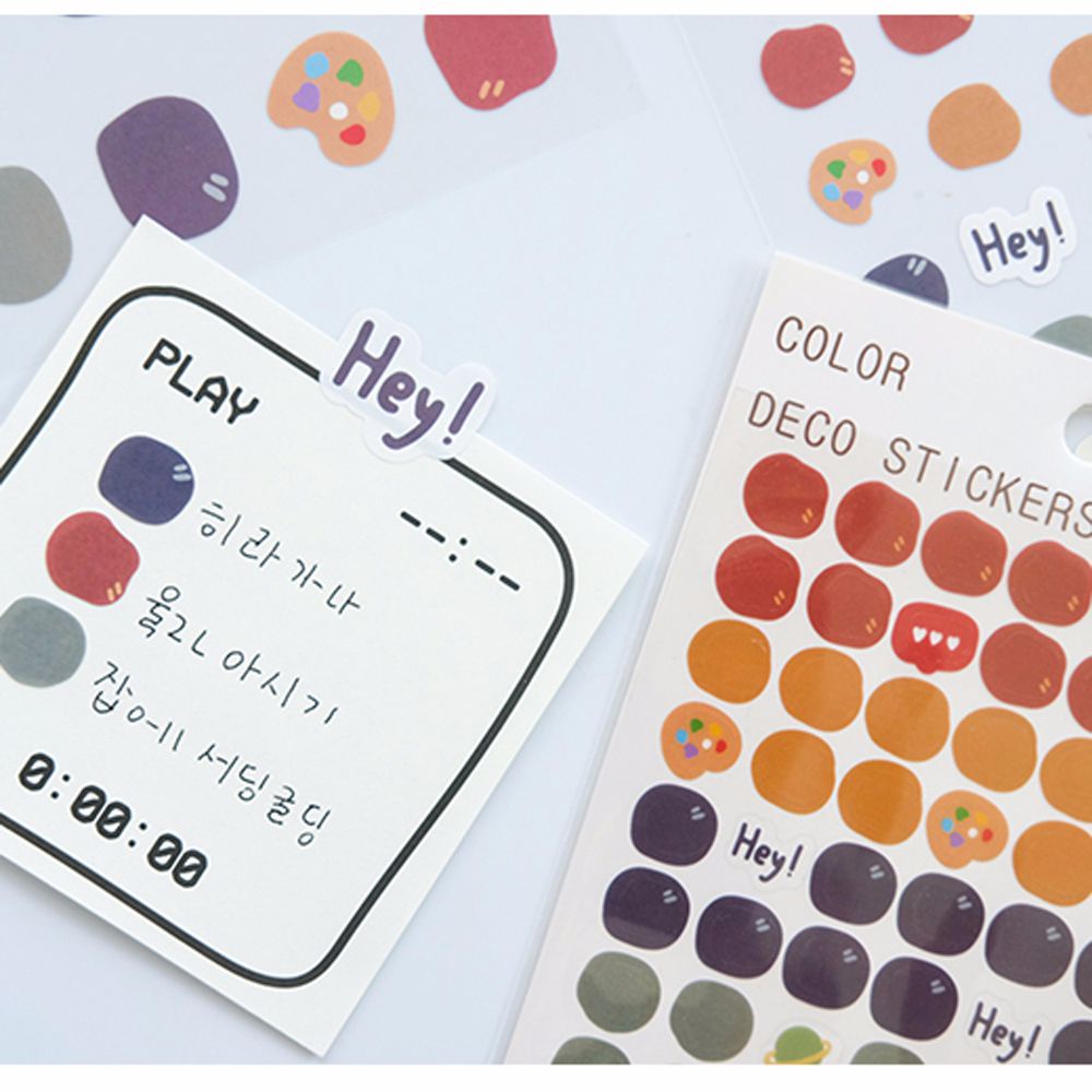 Bộ 3 Miếng Dán Trang Trí Nhật Ký / Sổ Tay / Điện Thoại Chống Thấm Nước Họa Tiết Hoạt Hình Diy