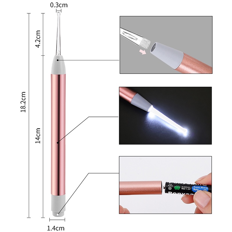 Bút Đèn Soi Ráy Tai Có Kính Lúp Tiện Dụng