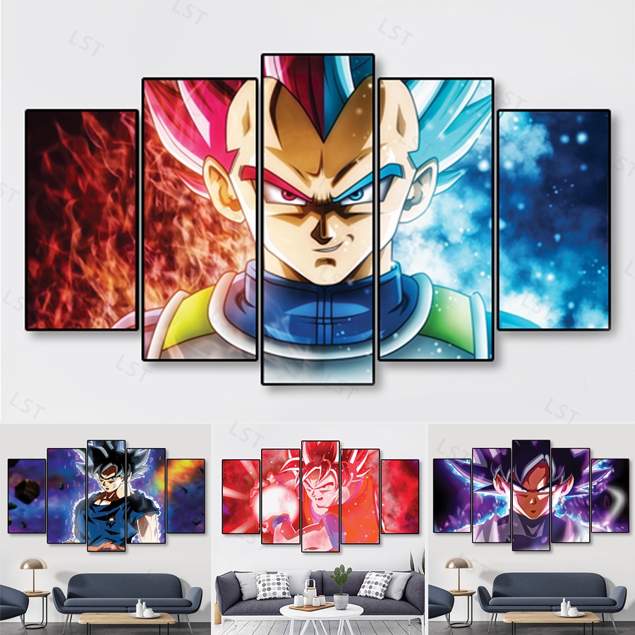 Tranh Treo Tường Bảy Viên Ngọc Rồng, Tranh Songoku, Vegeta, Anime | LST