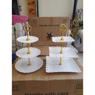 Kệ đĩa đựng bánh kẹo 3 tầng siêu đẹp