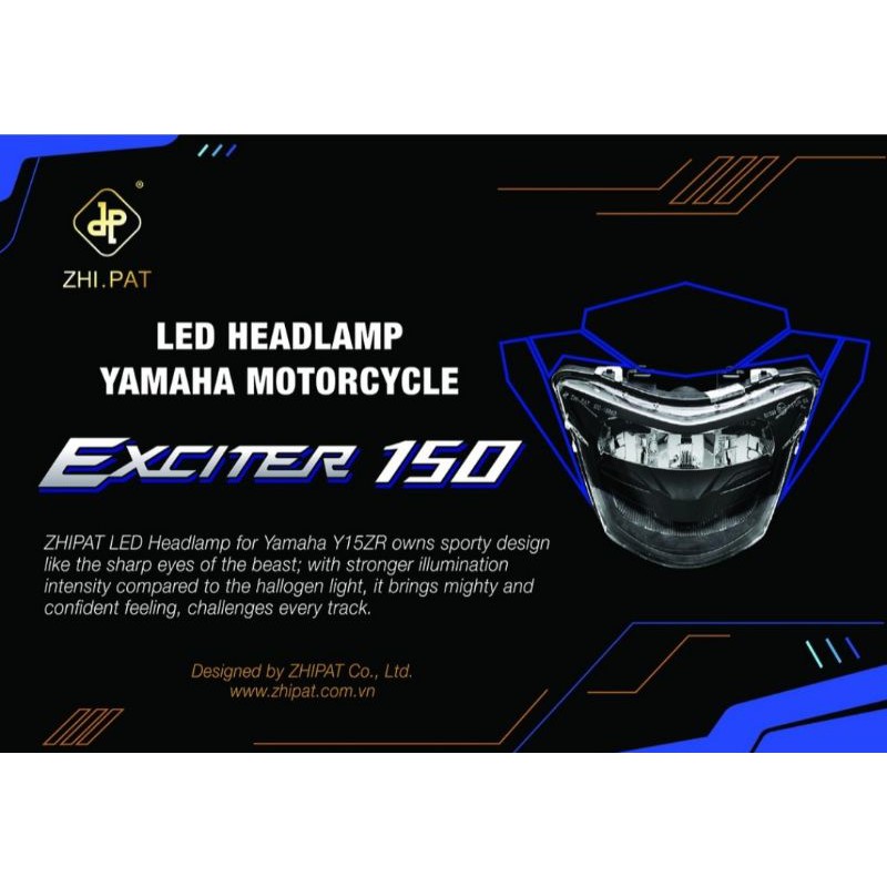 pha chóa đèn led 2 tầng Zhipat cho xe Exciter 150