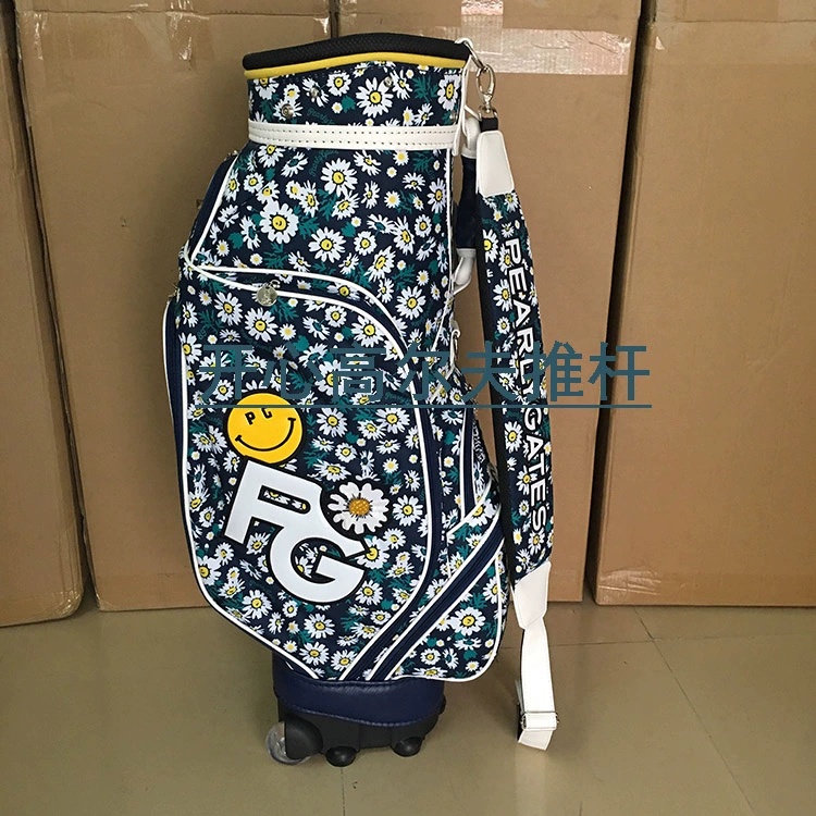 Túi gậy golf nữ có bánh xe PEARLY GATES đựng 14 - 16 gậy tay kéo tiện lợi da PU bóng cao cấp TN006