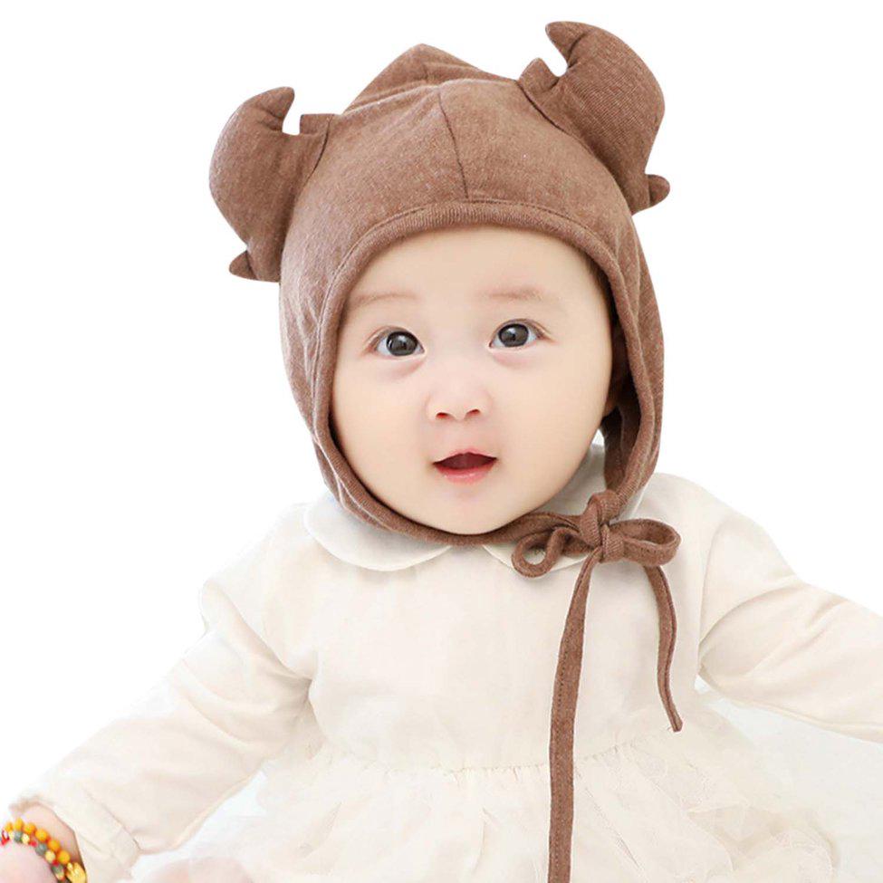 Mũ đội càng cua có dây buộc đáng yêu cho bé
